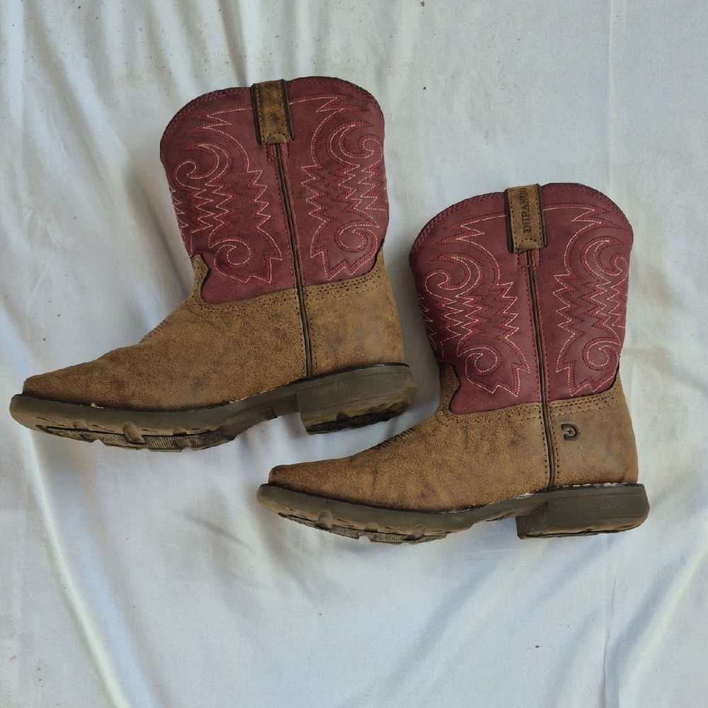 Durango Briar Brown and Brick Red Kids' Western Boots